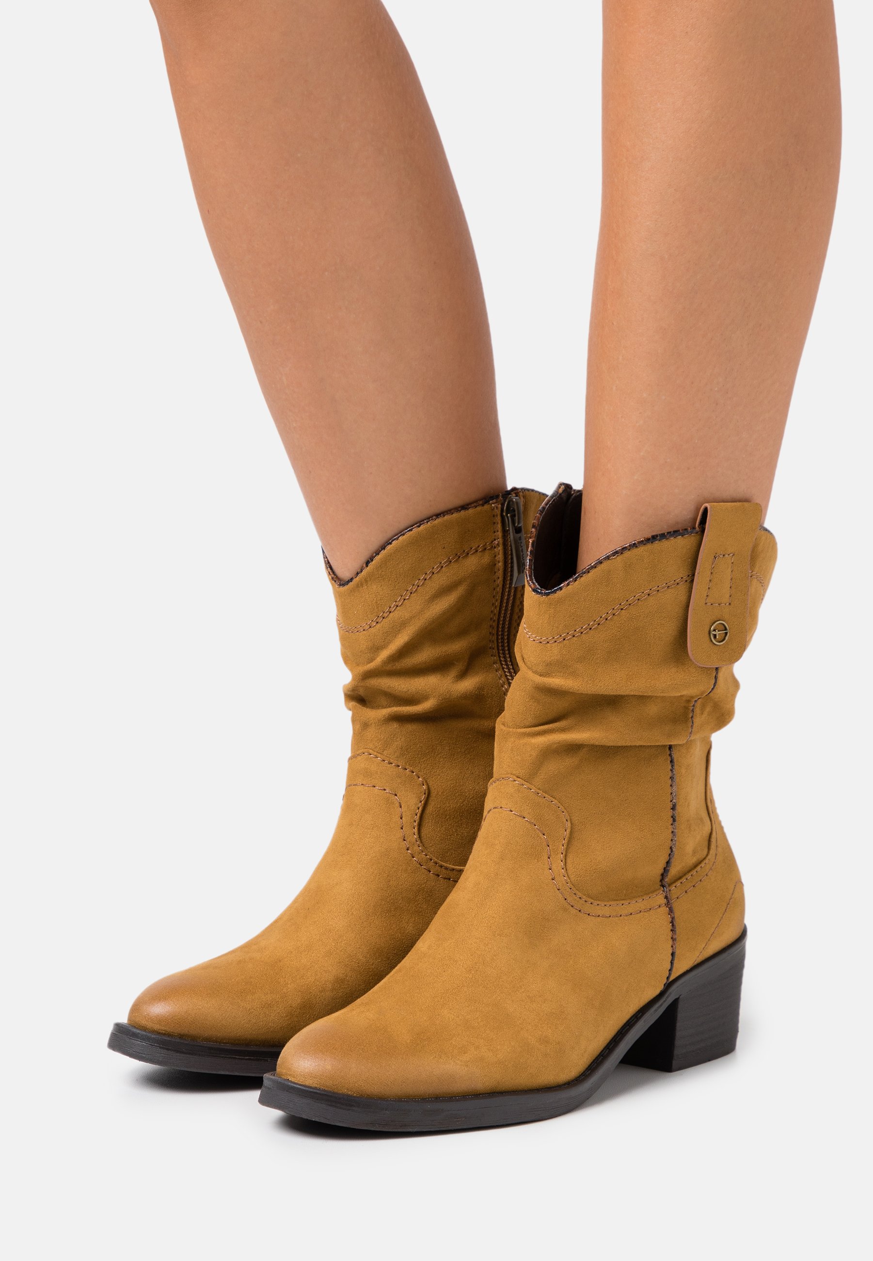 Tamaris BOOTS - Cowboy-/Bikerlaarsjes - mustard/Geel - Zalando.nl