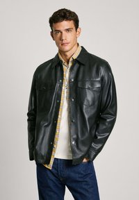 Pepe Jeans Kožnata jakna - black