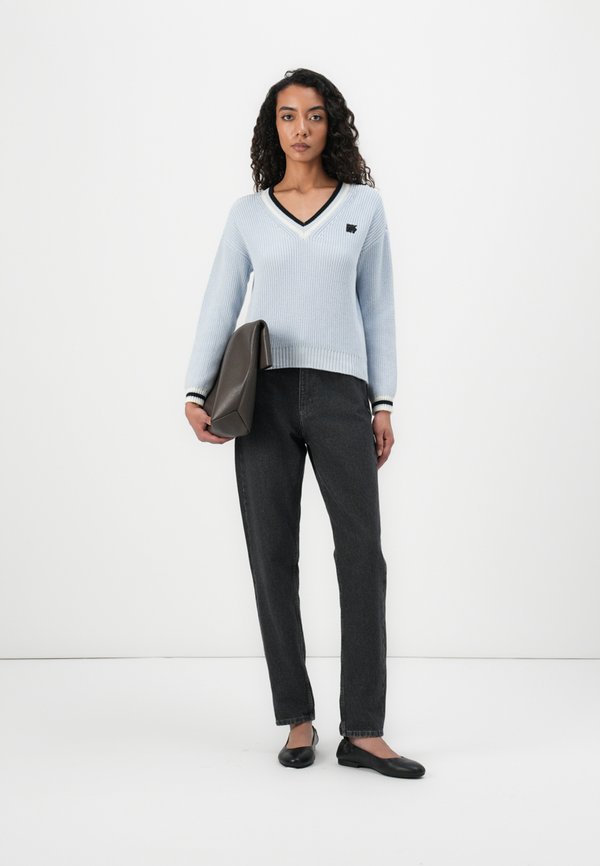 SHAKER STITCH V NECK PULLOVER - Jumper3