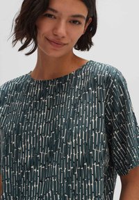 OPUS KURZARM FASPA SUNNY - T-shirt con stampa - deep teal