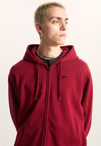 Vans SALTON LOOSE FIT FULL  - Felpa con zip - dark red
