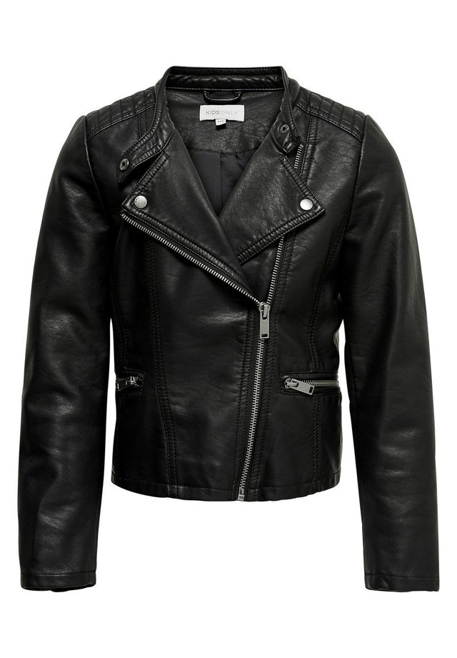 Imitatieleren jas - black