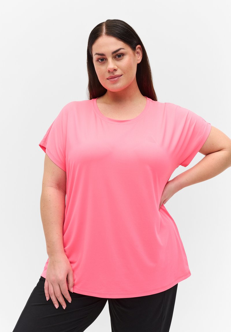 Active by Zizzi ABASIC ONE - Osnovna majica kratkih rukava - sachet pink
