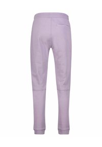 Lavendel sweatpants med en tapered design, elastisk midja och ett bakfack. Mjuk, len tyg med en subtil lyster.