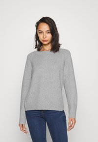 Vero Moda Petite VMDOFFY O NECK - Maglione - light grey/melange