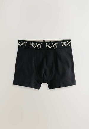 Juodos medvilnės boxer šortai su minkštu juosmeniu, ant kurio baltomis raidėmis parašyta "Next". Standartinio kirpimo, su plokščiomis siūlėmis.