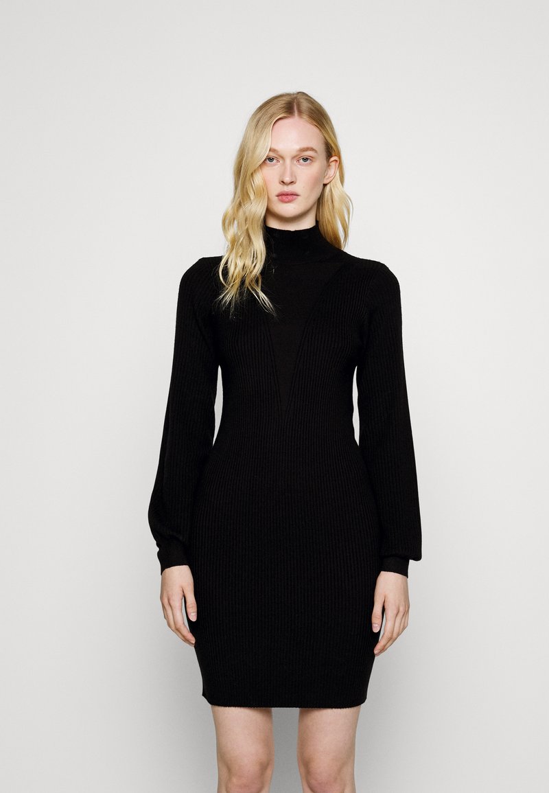 Vmbella 2 4 Highneck Calf Sq D Black Detail Black Sequins