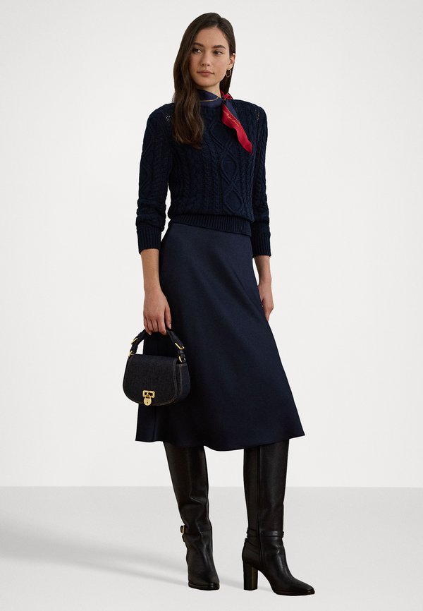 SATIN CHARMEUSE MIDI SKIRT - A-line skirt3