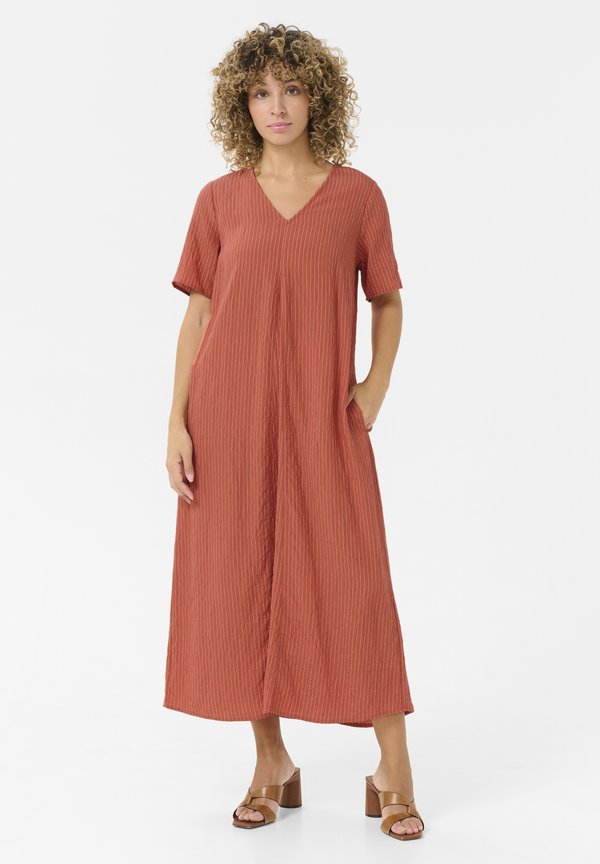 CRCELIA - Maxikleid - bruchetta marshmallow stripe