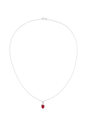 Necklace - white gold-coloured