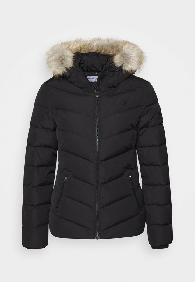 SHORT FITTED PUFFER - Dunjakke - black