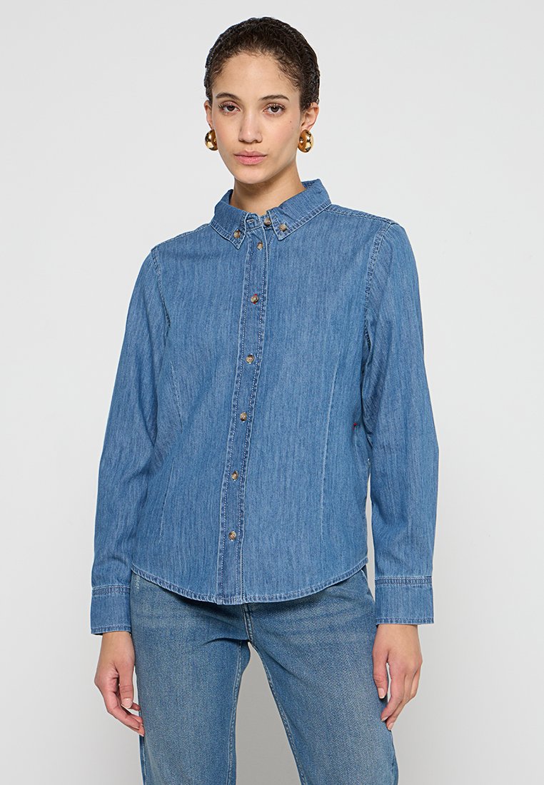 Tomorrow Overhemdblouse blauw Tomorrow Overhemdblouse blauw