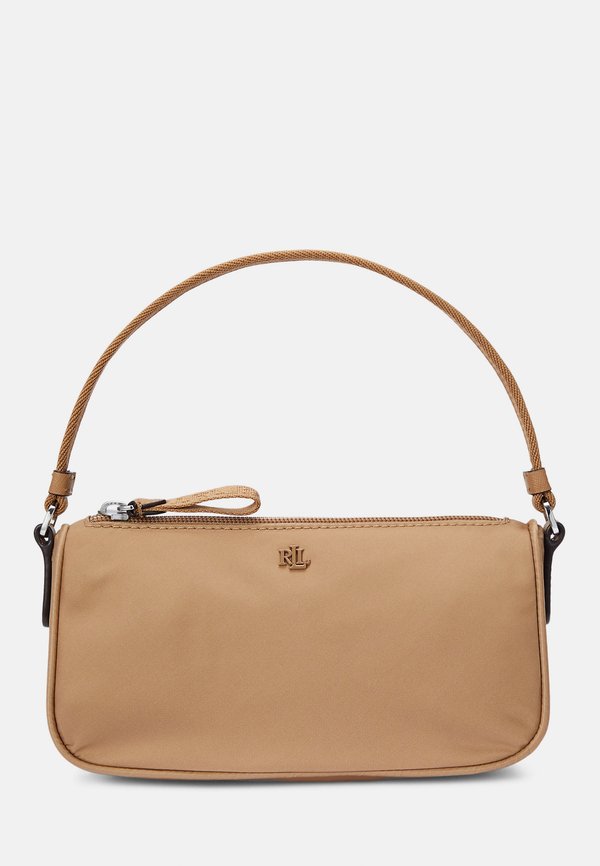 MEDIUM NYLON TOP HANDLE POUCH - Handbag - khaki