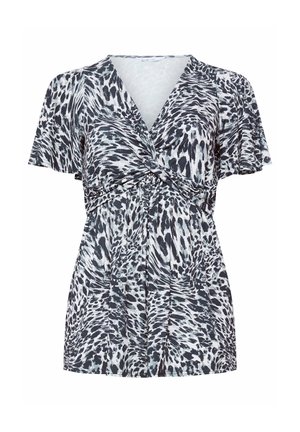 Yours Clothing, WOMEN'S ANIMAL PRINT TOPS - Camicetta - grey