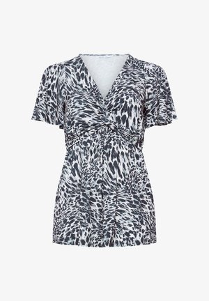 Yours Clothing, WOMEN'S ANIMAL PRINT TOPS - Camicetta - grey