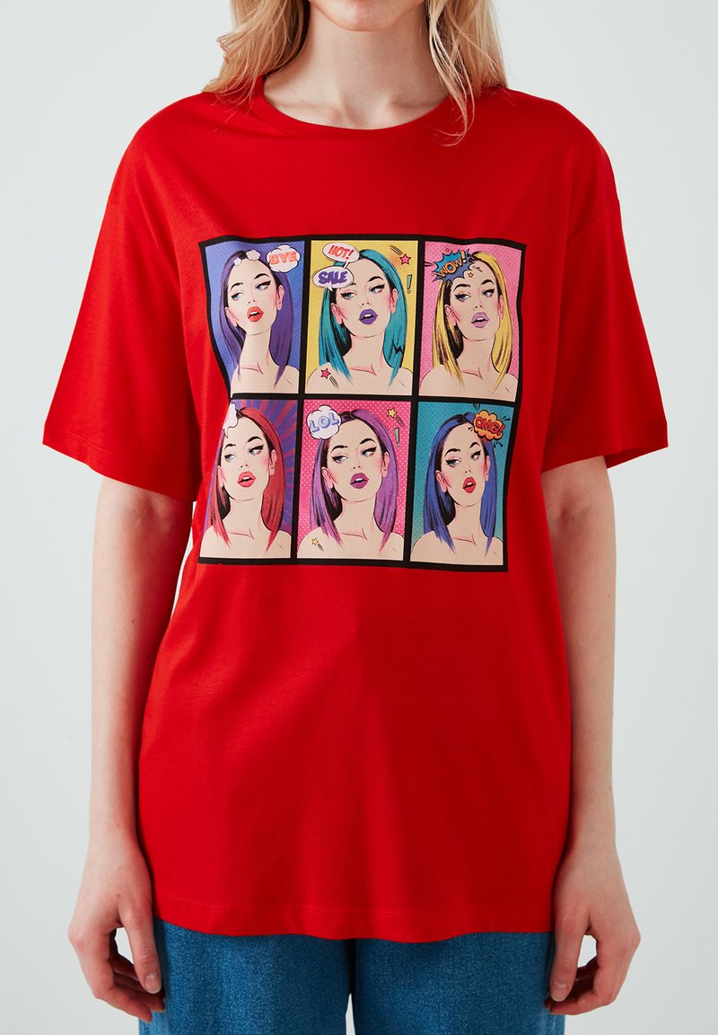 Damen T-Shirts | LELA T-Shirt print red/rot - ZH58707 Damen T-Shirts | LELA T-Shirt print red/rot - ZH58707