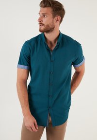 Buratti REGULAR FIT - Overhemd - petrol blue