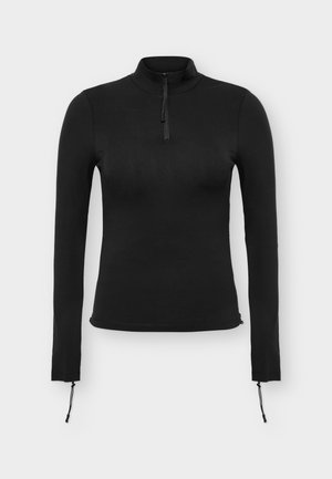 Even&Odd by Zalando, ADAPTIVE LONG SLEEVE ZIP - T-shirt à manches longues - black