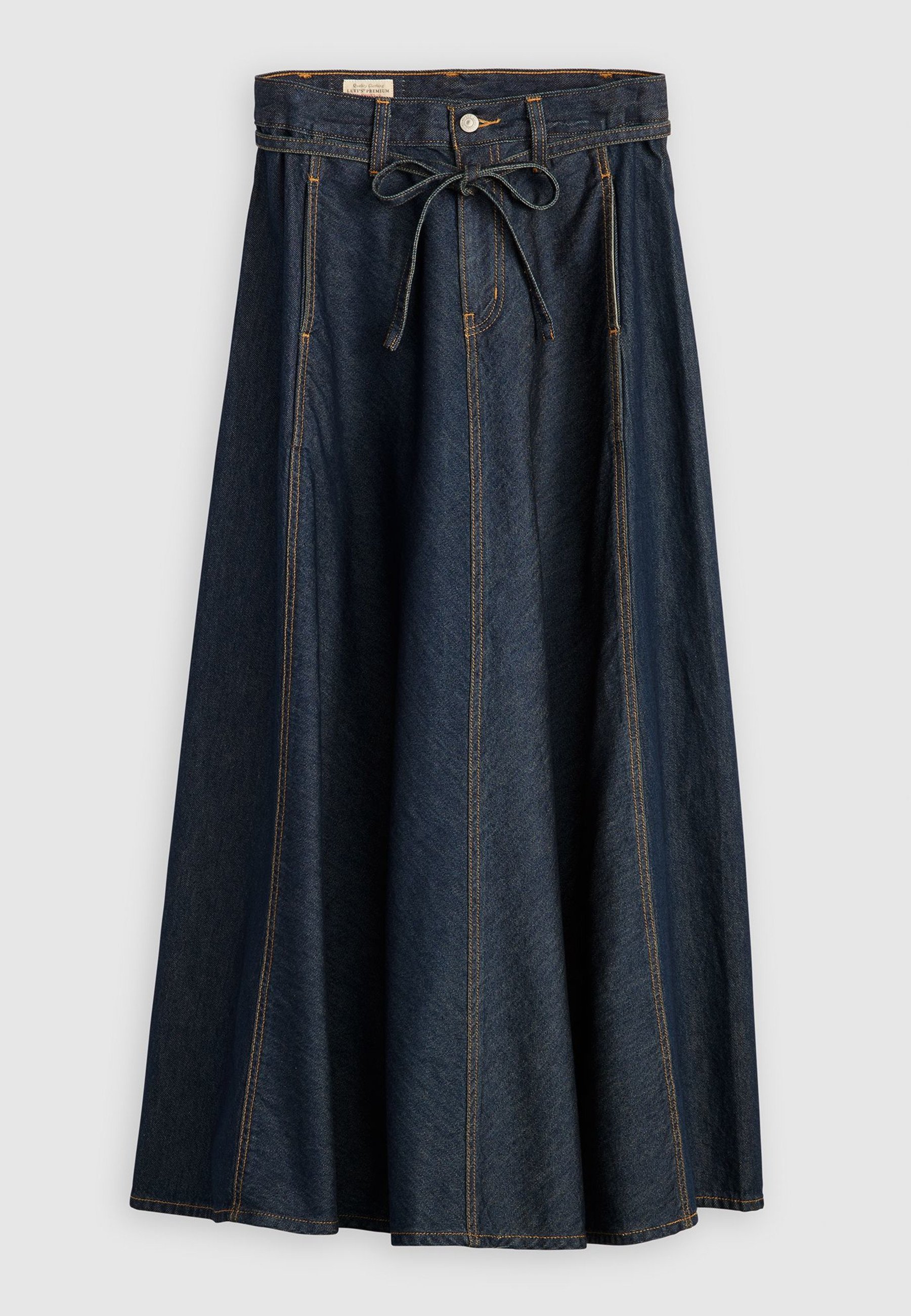 Levi's® XL SKIRT - Denim skirt - square circle/dark-blue denim