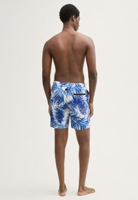 TOM TAILOR DENIM Fürdőnadrág - blue shades watery palm print