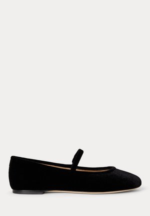 Lauren Ralph Lauren, JAYNA VELVET MARY JANE FLAT - Ballerines - black/black