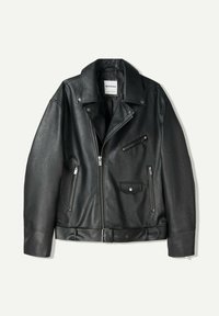 Faux leather jacket - black