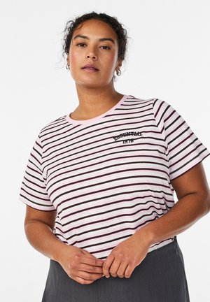 MIT STREIFEN - Trükipildiga T-särk - pink stripe
