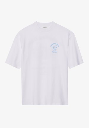 YOURTURN UNISEX - Nyomott mintás póló - white