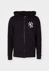 MLB NEW YORK YANKEES FULL ZIP HOODY - Klubu apģērbs - black/white