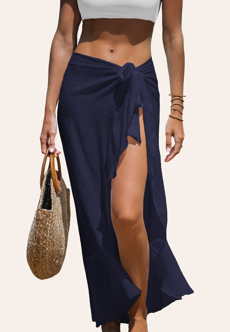 Cupshe SELF SIDE MIDI  - Accessorio da spiaggia - dark blue