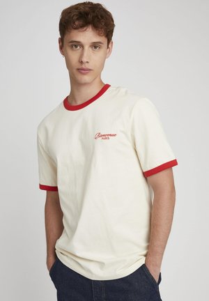 BZB CONTRASTÉ - T-shirt imprimé - naturel