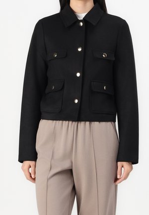 Imitatieleren jas - black