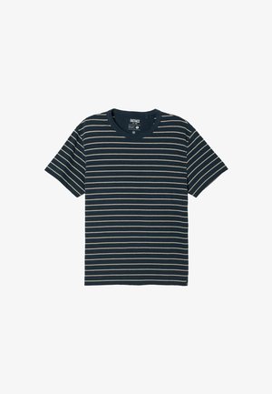 FatFace, SHORT SLEEVE STRIPE T-SHIRT - Tričko s potlačou - navy