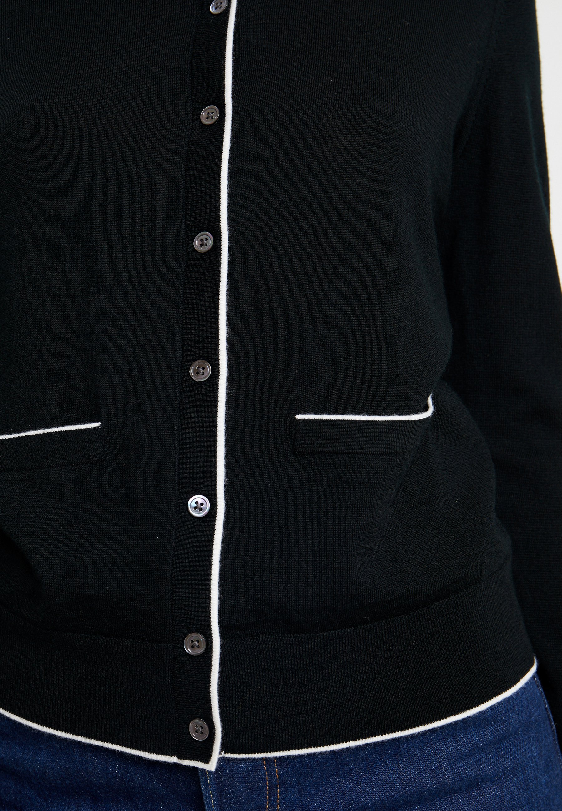 Banana Republic CREW CARDIGAN WITH POCKETS Cardigan Banana Republic CARDIGAN - Cardigan - white