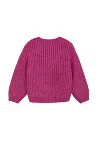 Minymo Stickad tröja - fuchsia fedora