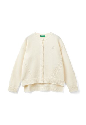 DETAILING AND SWAROVSKY LOGO - Strickjacke - white