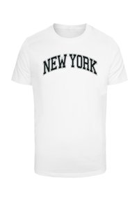 NY WORDING  - Nyomott mintás póló - white