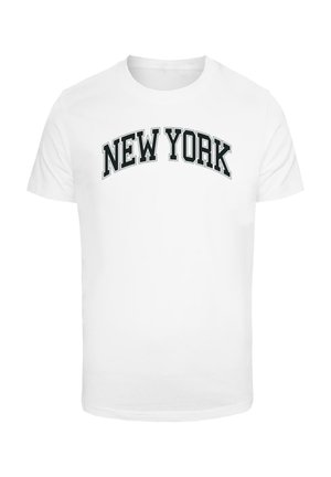 Mister Tee, NY WORDING  - Triko s potiskem - white