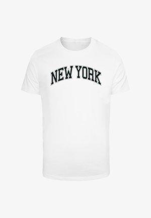 Mister Tee, NY WORDING - Triko s potiskem - white