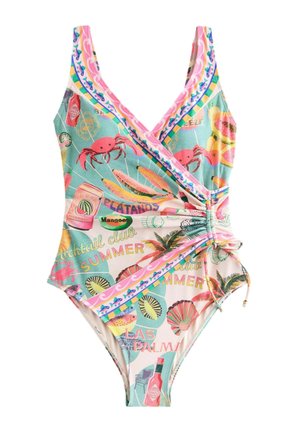 RUCHED SIDE TUMMY CONTROL PETITE - Badeanzug - conversational print