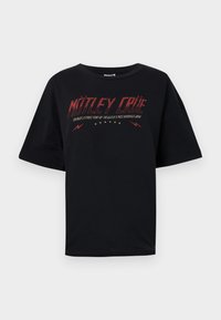 NMIDA MOTLEY - Nyomott mintás póló - black/mötley crüe