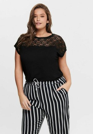 CURVY KURZARM - Print T-shirt - schwarz