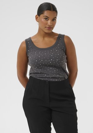 CARINA RHINESTONE - Débardeur - black oyster