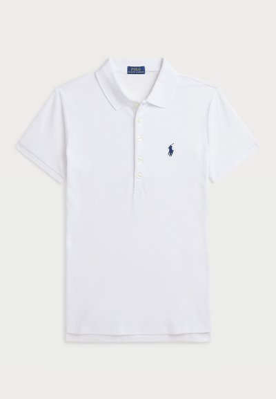 Polo Ralph Lauren SLIM FIT STRETCH POLO SHIRT - Polo marškinėliai - ceramic white