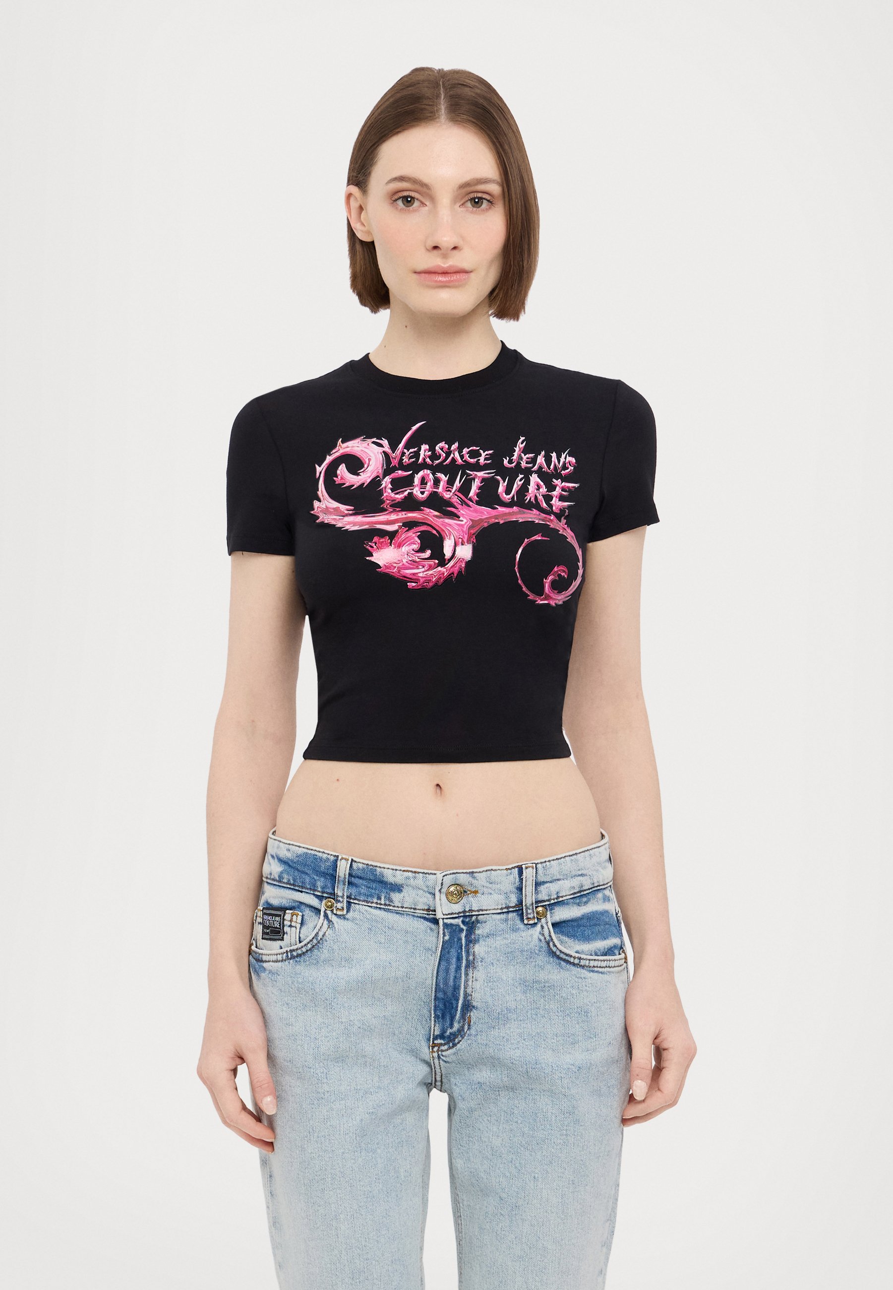 Versace Jeans Couture CHROMO COUTURE - Print T-shirt - black