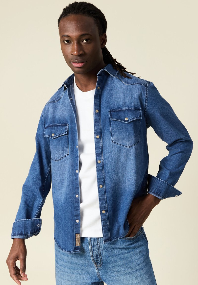 Chemise Jean Mcs Homme Coupe Regular Chemise 'Dean' MCS En Kaki