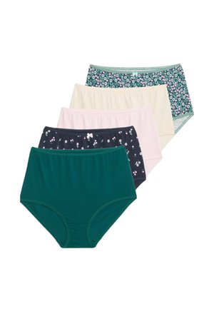 5PK  PRINTED - Slip - petrol green