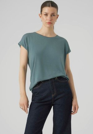 STRETCH AVA - T-Shirt basic - grün-blau