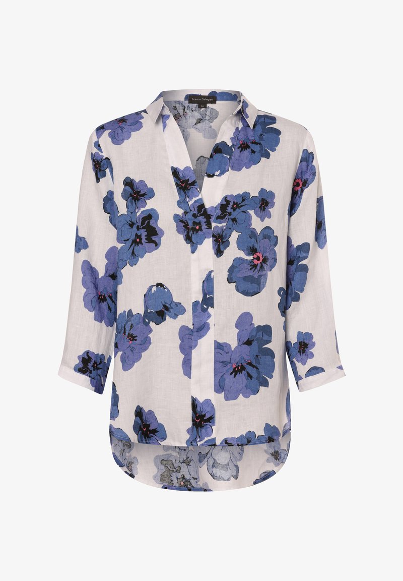 Franco Callegari FRANCO CALLEGARI BLUSE - Bluse - weiß blau