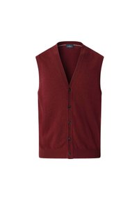 Strukirani kaput - burgundy red